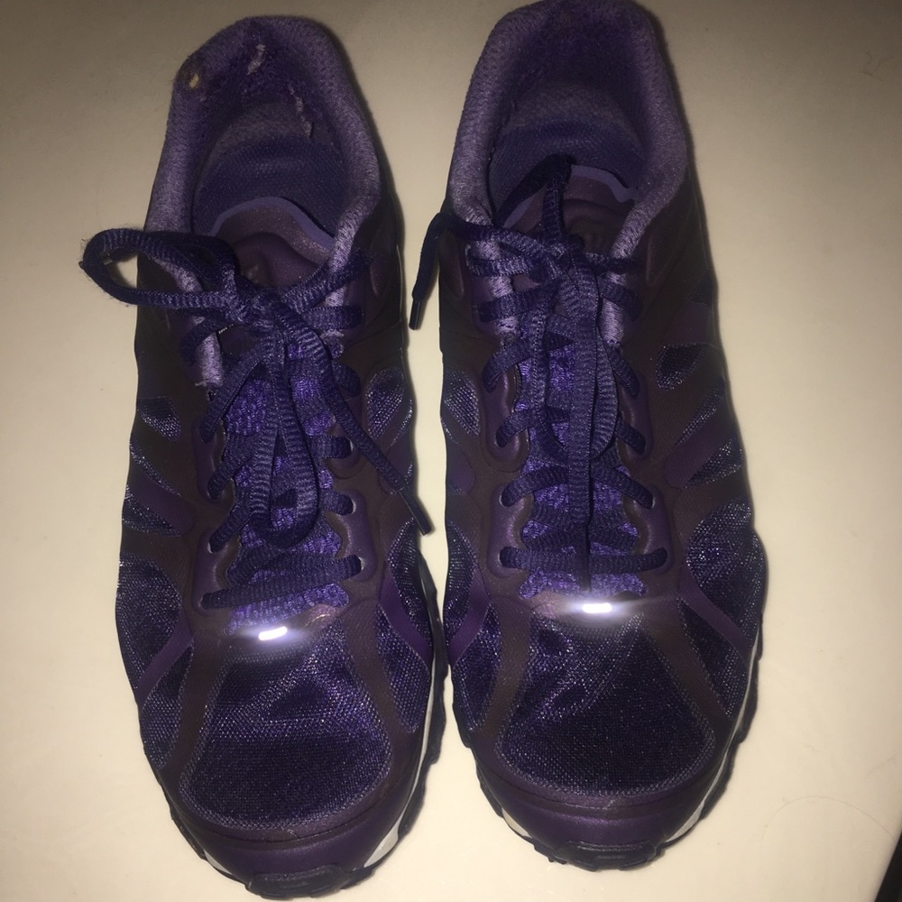 Purple Airmax tennis shoes